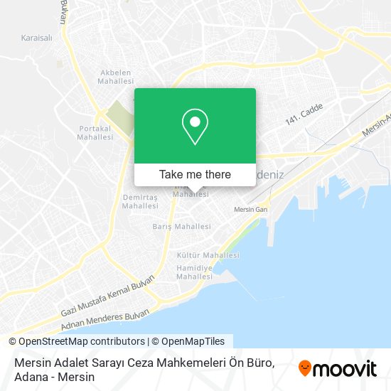 Mersin Adalet Sarayı Ceza Mahkemeleri Ön Büro map