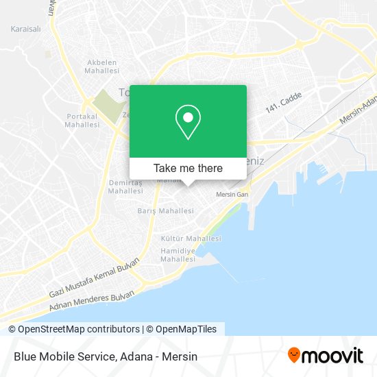 Blue Mobile Service map