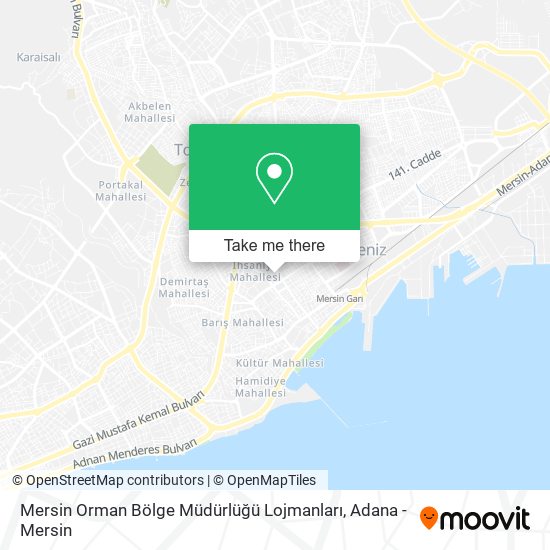 Mersin Orman Bölge Müdürlüğü Lojmanları map
