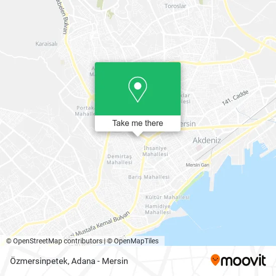 Özmersinpetek map