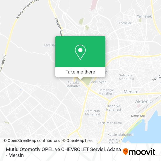 Mutlu Otomotiv OPEL ve CHEVROLET Servisi map