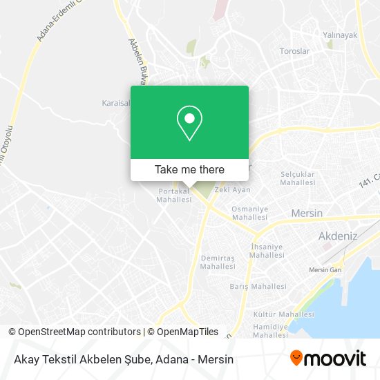 Akay Tekstil Akbelen Şube map