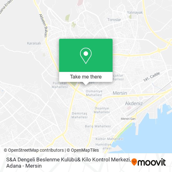 S&A Dengeli Beslenme Kulübü& Kilo Kontrol Merkezi map