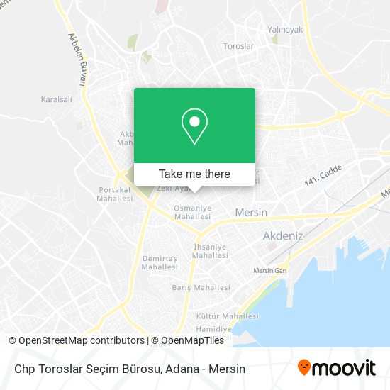 Chp Toroslar Seçim Bürosu map