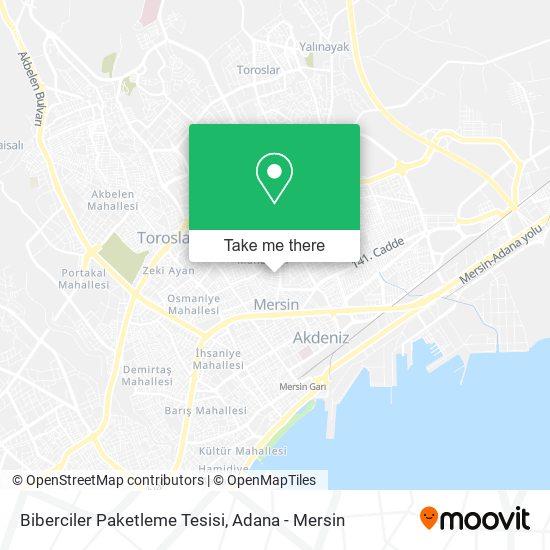 Biberciler Paketleme Tesisi map