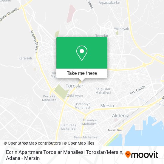 Ecrin Apartmanı Toroslar Mahallesi Toroslar / Mersin map