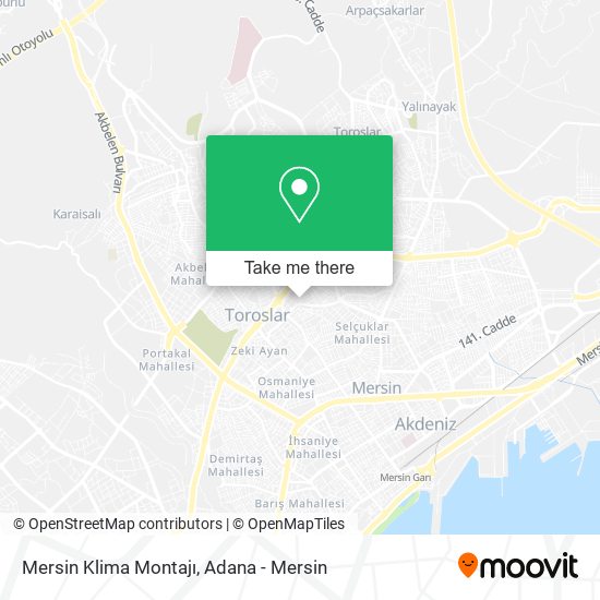 Mersin Klima Montajı map
