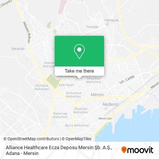 Alliance Healthcare Ecza Deposu Mersin Şb. A.Ş. map