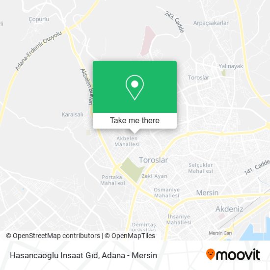 Hasancaoglu Insaat Gıd map