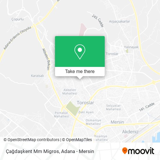 Çağdaşkent Mm Migros map