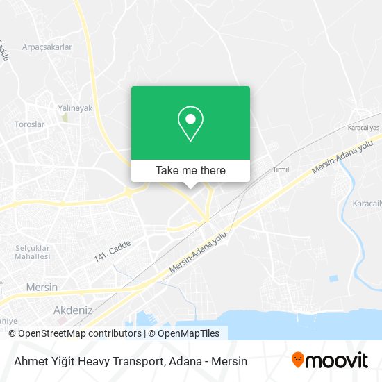 Ahmet Yiğit Heavy Transport map