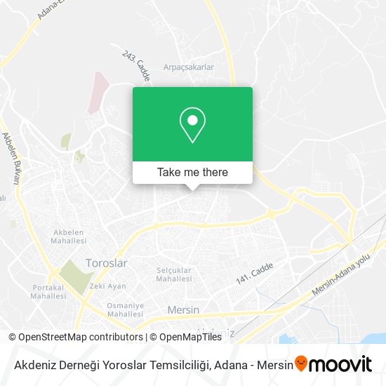 Akdeniz Derneği Yoroslar Temsilciliği map