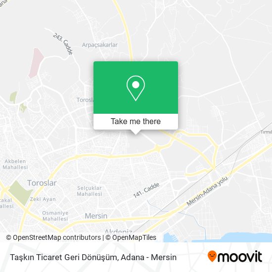 Taşkın Ticaret Geri Dönüşüm map