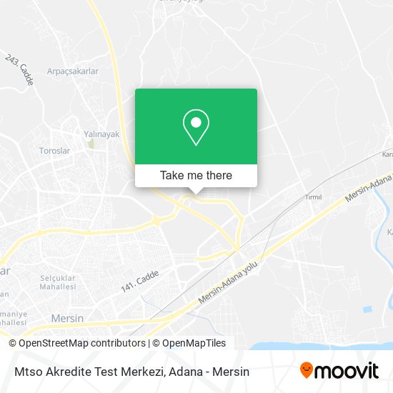 Mtso Akredite Test Merkezi map