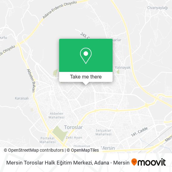 Mersin Toroslar Halk Eğitim Merkezi map