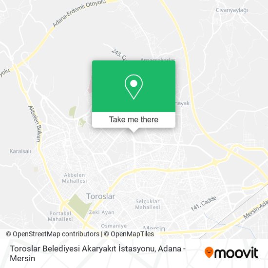 Toroslar Belediyesi Akaryakıt İstasyonu map