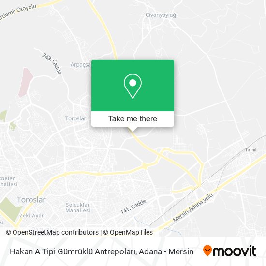 Hakan A Tipi Gümrüklü Antrepoları map
