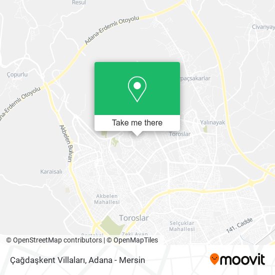Çağdaşkent Villaları map