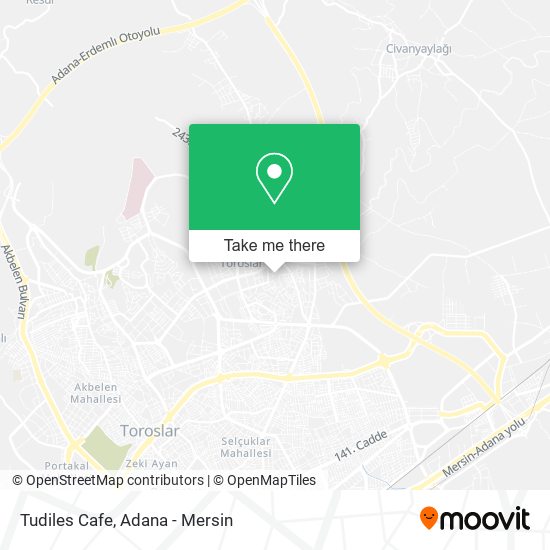 Tudiles Cafe map