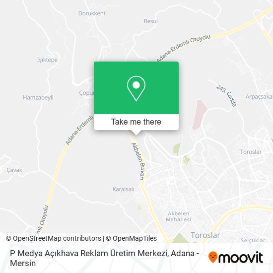 P Medya Açıkhava Reklam Üretim Merkezi map