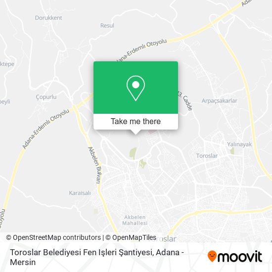 Toroslar Belediyesi Fen Işleri Şantiyesi map