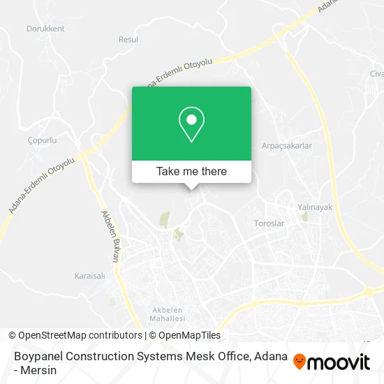 Boypanel Construction Systems Mesk Office map