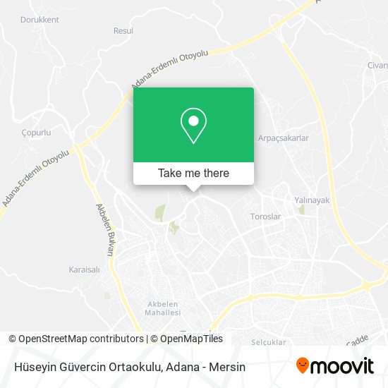 Hüseyin Güvercin Ortaokulu map