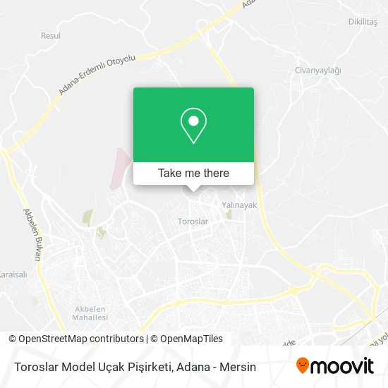 Toroslar Model Uçak Pişirketi map