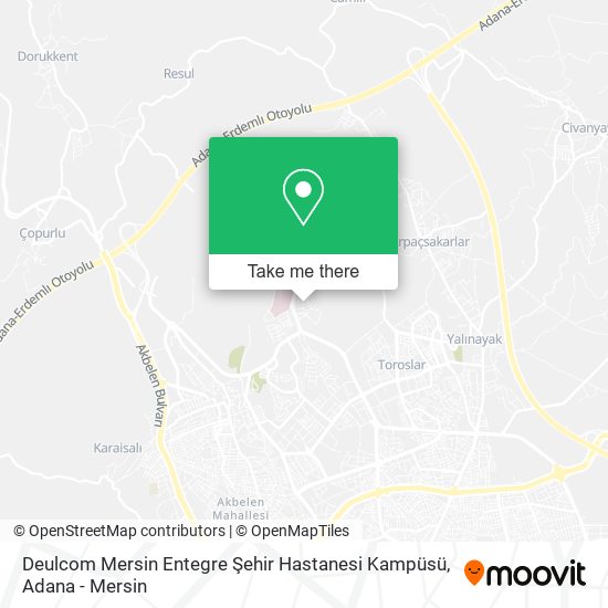 Deulcom Mersin Entegre Şehir Hastanesi Kampüsü map