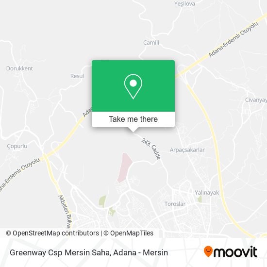 Greenway Csp Mersin Saha map