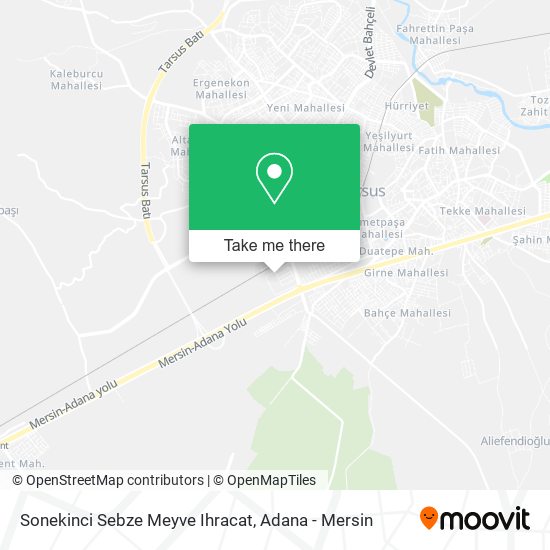 Sonekinci Sebze Meyve Ihracat map