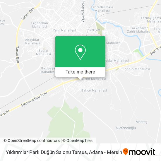 Yıldırımlar Park Düğün Salonu Tarsus map
