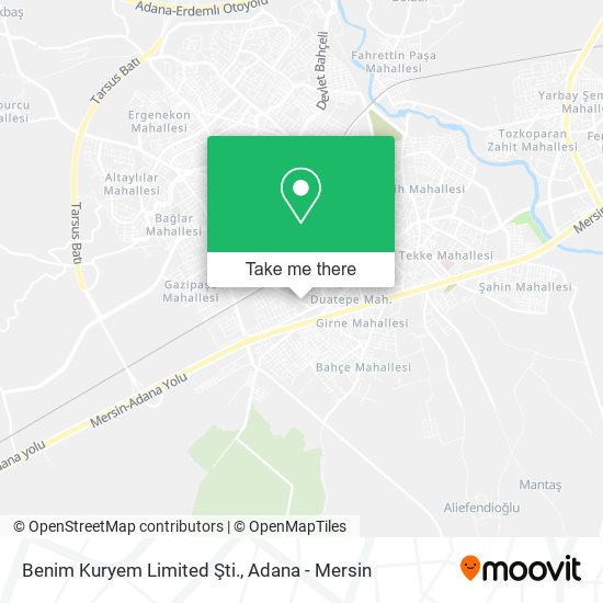 Benim Kuryem Limited Şti. map