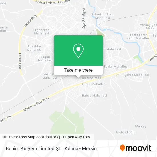 Benim Kuryem Limited Şti. map