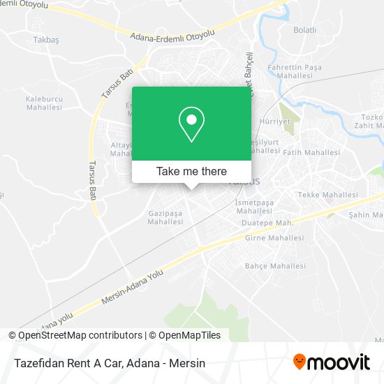 Tazefidan Rent A Car map