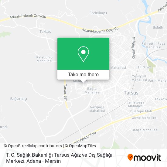 T. C. Sağlık Bakanlığı Tarsus Ağız ve Diş Sağlığı Merkezi map