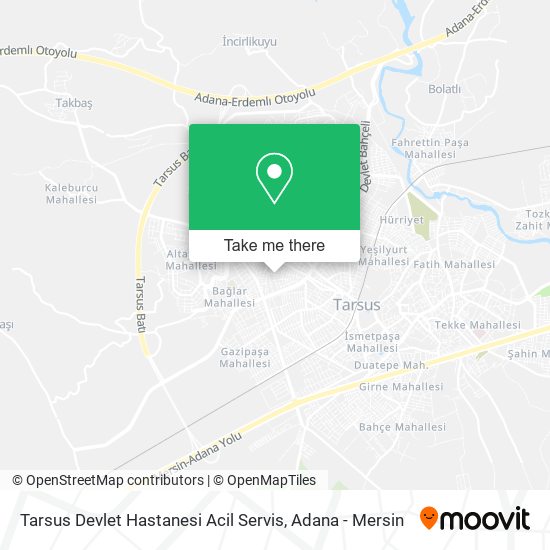 Tarsus Devlet Hastanesi Acil Servis map