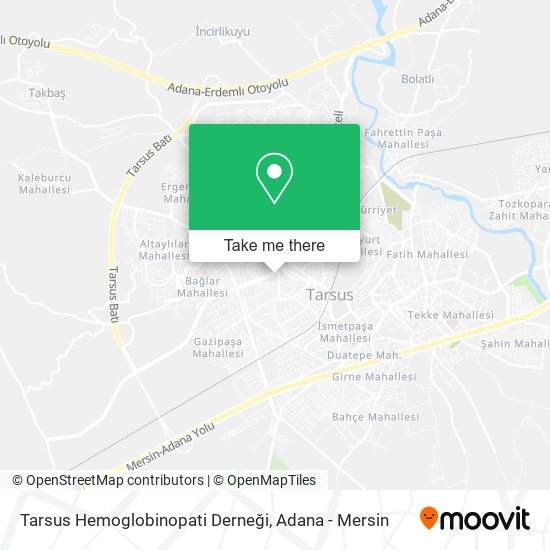 Tarsus Hemoglobinopati Derneği map