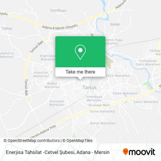 Enerjisa Tahsilat -Cetvel Şubesi map