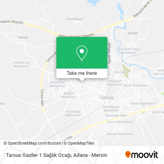 Tarsus Gaziler 1 Sağlık Ocağı map