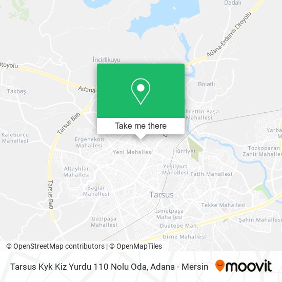 Tarsus Kyk Kiz Yurdu 110 Nolu Oda map