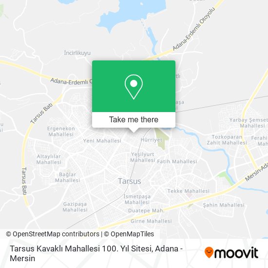 Tarsus Kavaklı Mahallesi 100. Yıl Sitesi map