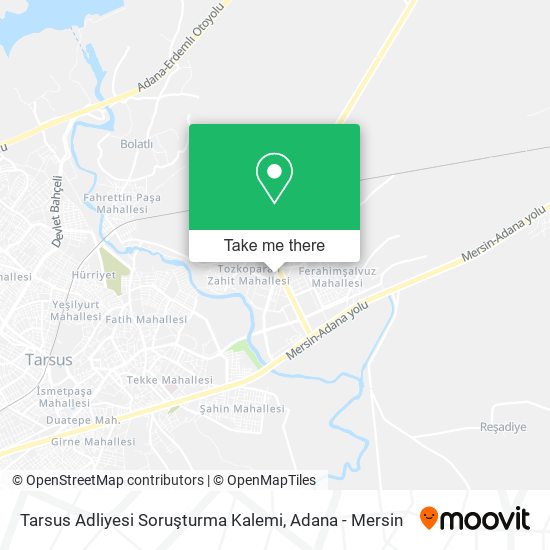 Tarsus Adliyesi Soruşturma Kalemi map