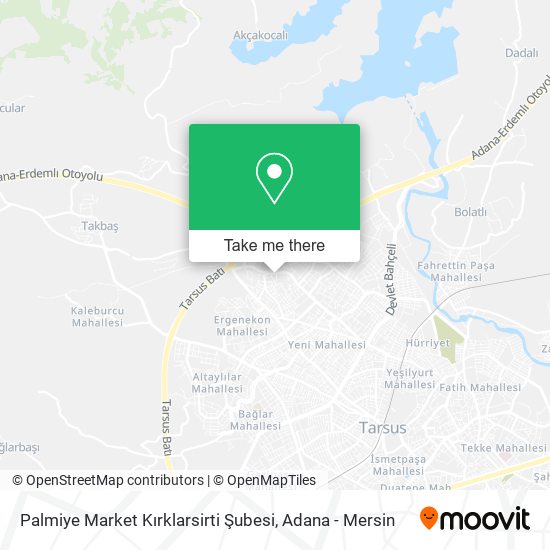 Palmiye Market Kırklarsirti Şubesi map