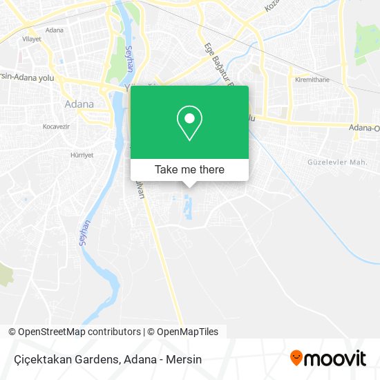 Çiçektakan Gardens map