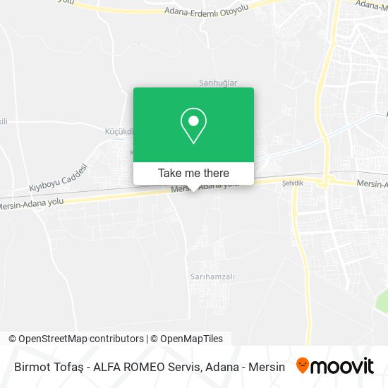 Birmot Tofaş - ALFA ROMEO Servis map
