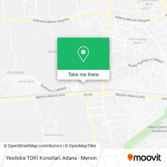 Yesiloba TOKİ Konutlari map