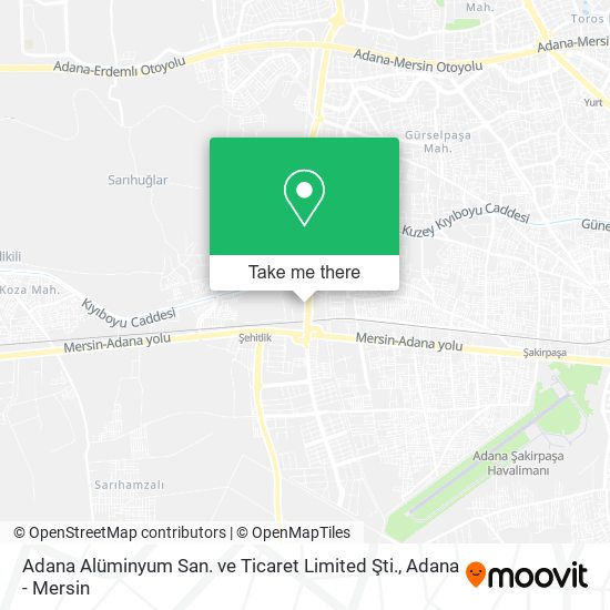 Adana Alüminyum San. ve Ticaret Limited Şti. map