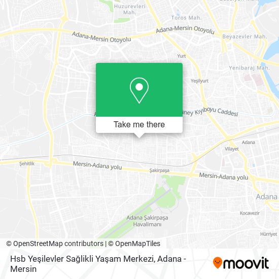 Hsb Yeşilevler Sağlikli Yaşam Merkezi map