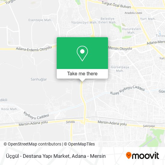 Üçgül - Destana Yapı Market map